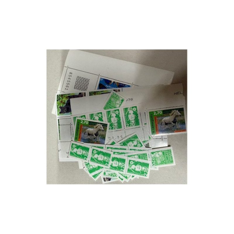 65 timbres à 2,70 Francs (176 Frs soit 27 €) 65 timbres à 2,70 Francs (176 Frs soit 27 €)