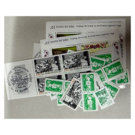 69 timbres à 2,40 Francs (165 Frs soit 25 €)