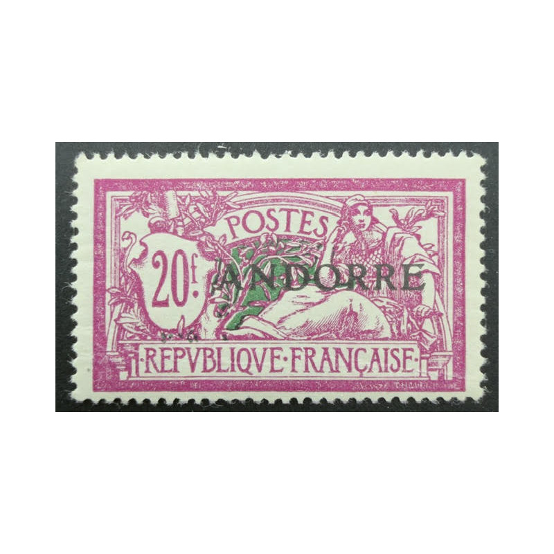 Andorre Français n° 23 * Neuf avec trace très légère de charnière