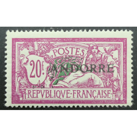 Andorre Français n° 23 * Neuf avec trace très légère de charnière