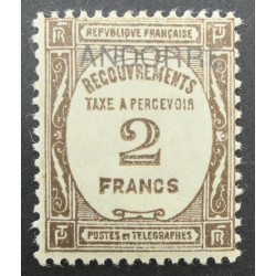 Andorre Français Timbre-Taxe n° 14 * Neuf avec trace de charnière