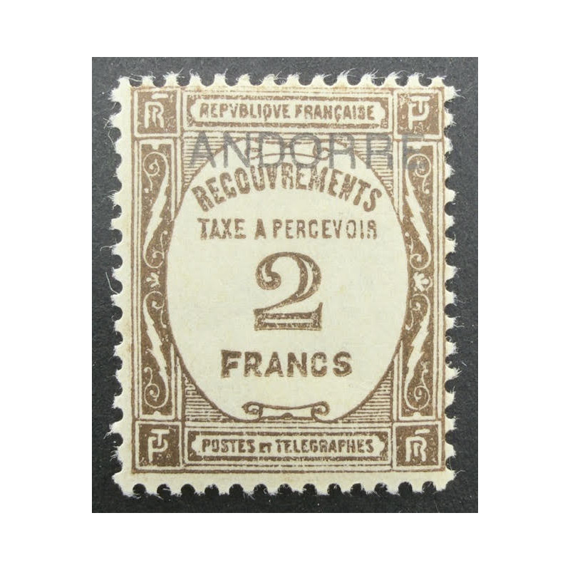 Andorre Français Timbre-Taxe n° 14 * Neuf avec trace de charnière