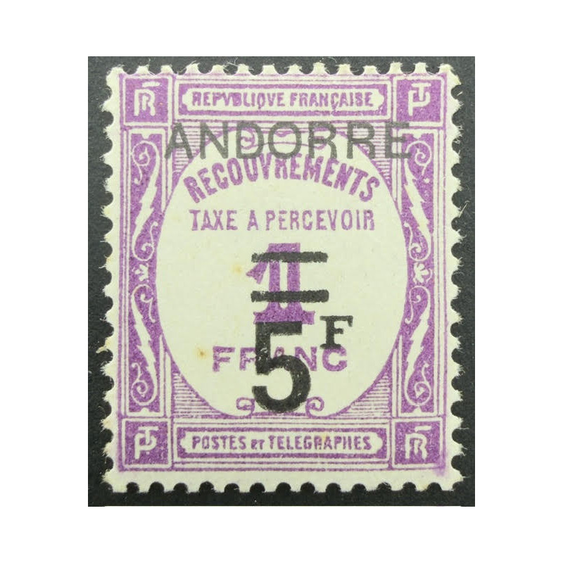 Andorre Français Timbre-Taxe n° 15 ** Neuf sans charnière