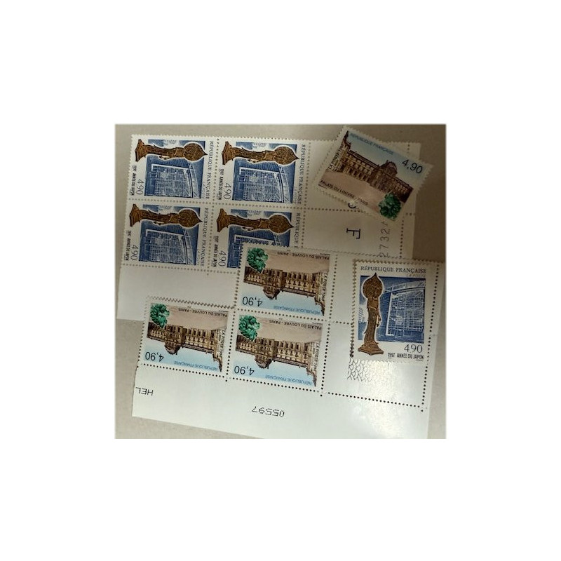 9 timbres à 4,90 Francs (44 Frs soit 7 €) 9 timbres à 4,90 Francs (44 Frs soit 7 €)