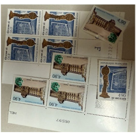 9 timbres à 4,90 Francs (44 Frs soit 7 €)